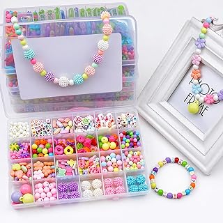 SYGA Plastic Beads for Kids Crafts Children's Jewelry Making Kit DIY