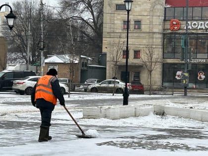 Рязанские улицы чистят от снега