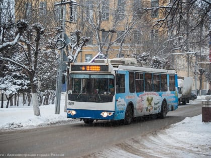 Из-за погодных условий в Рязани произошли обрывы троллейбусной контактной сети