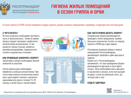 О гигиене жилых помещений в сезон гриппа и ОРВИ