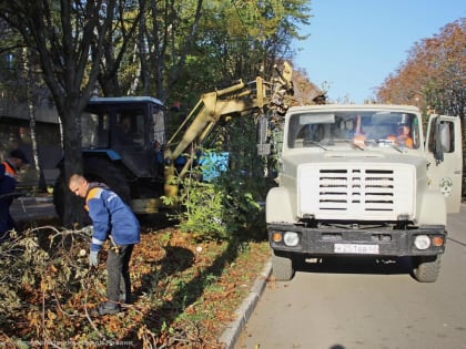В областном центре убирают мусор и выкашивают газоны