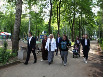 Татьяна Панфилова оценила благоустройство парка им. Гагарина