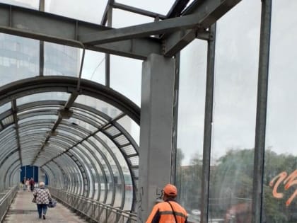 В Рязани привели в порядок пешеходный переход на Московском шоссе