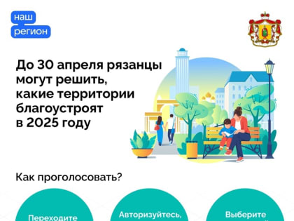 В Рязанской области продолжается голосование за объекты благоустройства