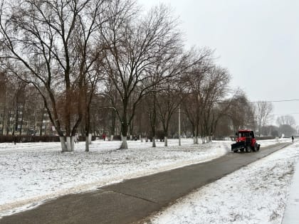 Рязанские улицы убирают от снега и наледи