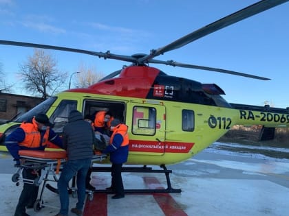 За январь пятерых рязанцев доставляли в больницы на вертолете санавиации