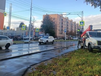 В Рязани подключают светофор у онкодиспансера