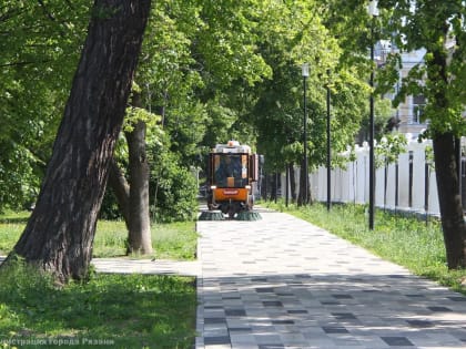 В Рязани продолжаются работы по благоустройству