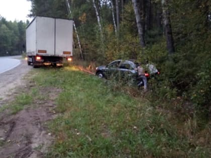 В Клепиковском районе «Гранта» улетела в кювет