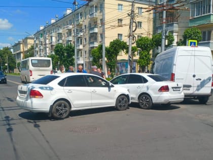 В центре Рязани днём 10 июня произошло ДТП