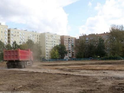 На территории рязанской школы №58 начали строить новый ФОК