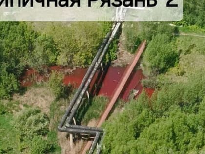 Жители Рязани заметили красный оттенок у ручья Быстрец