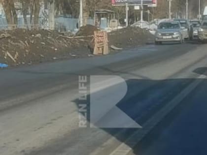 Жители Рязани пожаловались на провалившийся асфальт на Куйбышевском шоссе