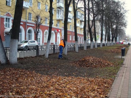 Коммунальные службы проводят уборку города от мусора и листвы