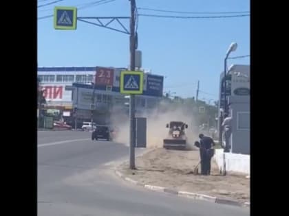 Жителей Рязани возмутила «песчаная буря» из-за дорожных работ на проезде Яблочкова