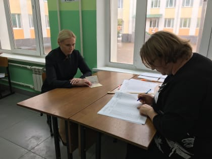 Анна Рослякова проголосовала на выборах депутатов Рязанской городской Думы