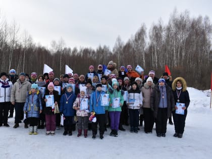 80 путятинцев вышли на «Лыжню России», один из них приехал на велосипеде