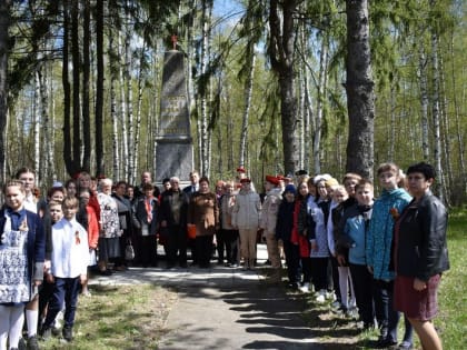 В Ряжском районе прошел митинг у памятника погибшим в 1941 году в эшелоне недалеко от села Поплевино
