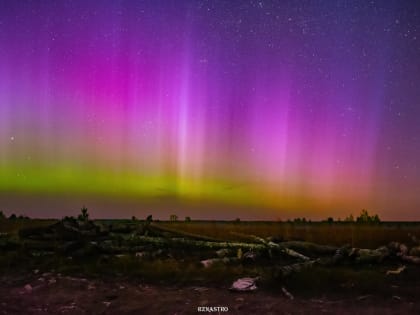 В соцсетях выложили фото северного сияния над Рязанью