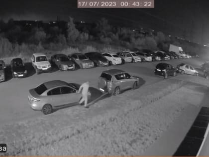 Неизвестный мужчина ночью повредил автомобили в Рязани