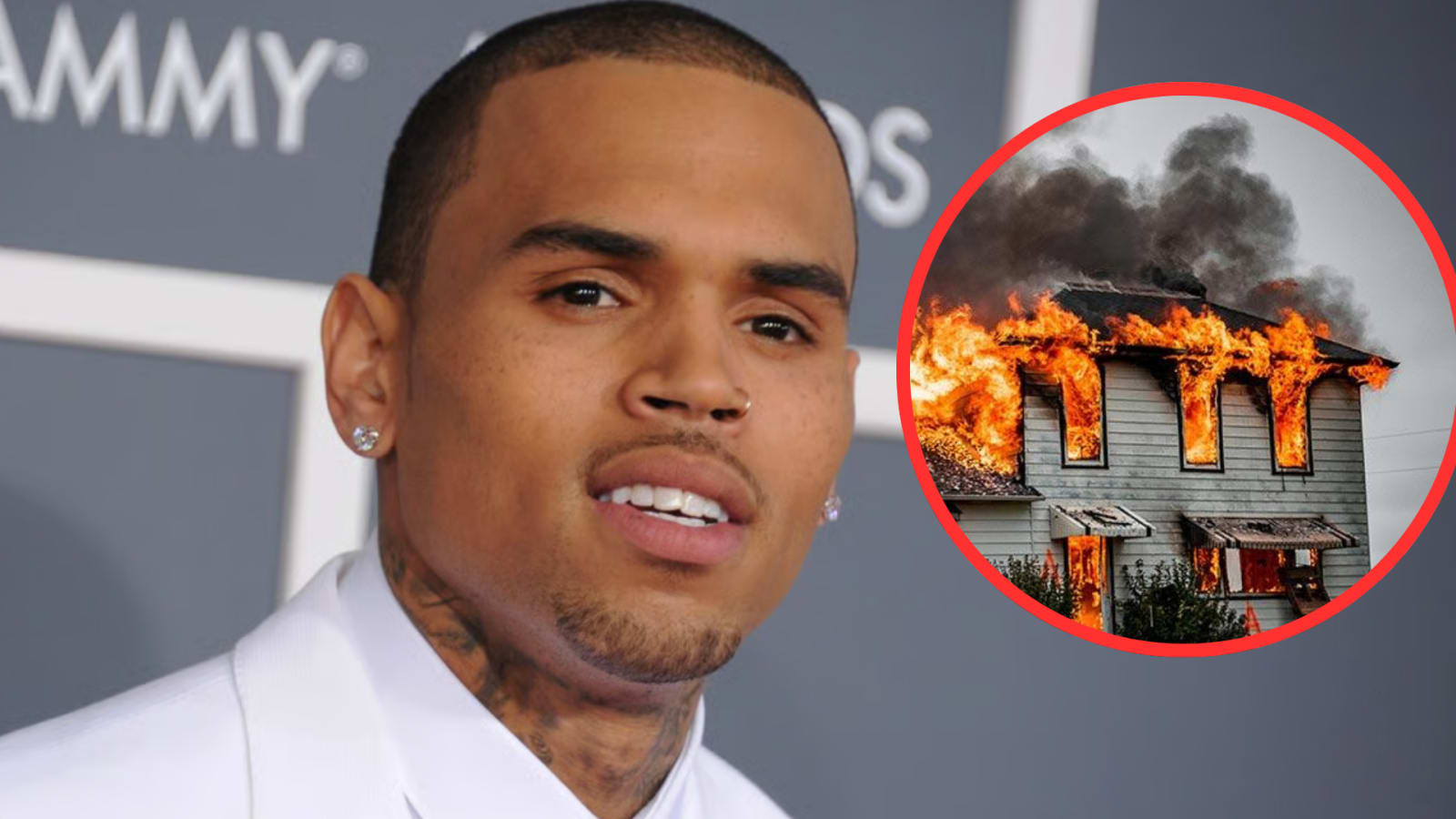 A man tried to set fire to Chris Brown’s home. Some people on the internet are cheering.