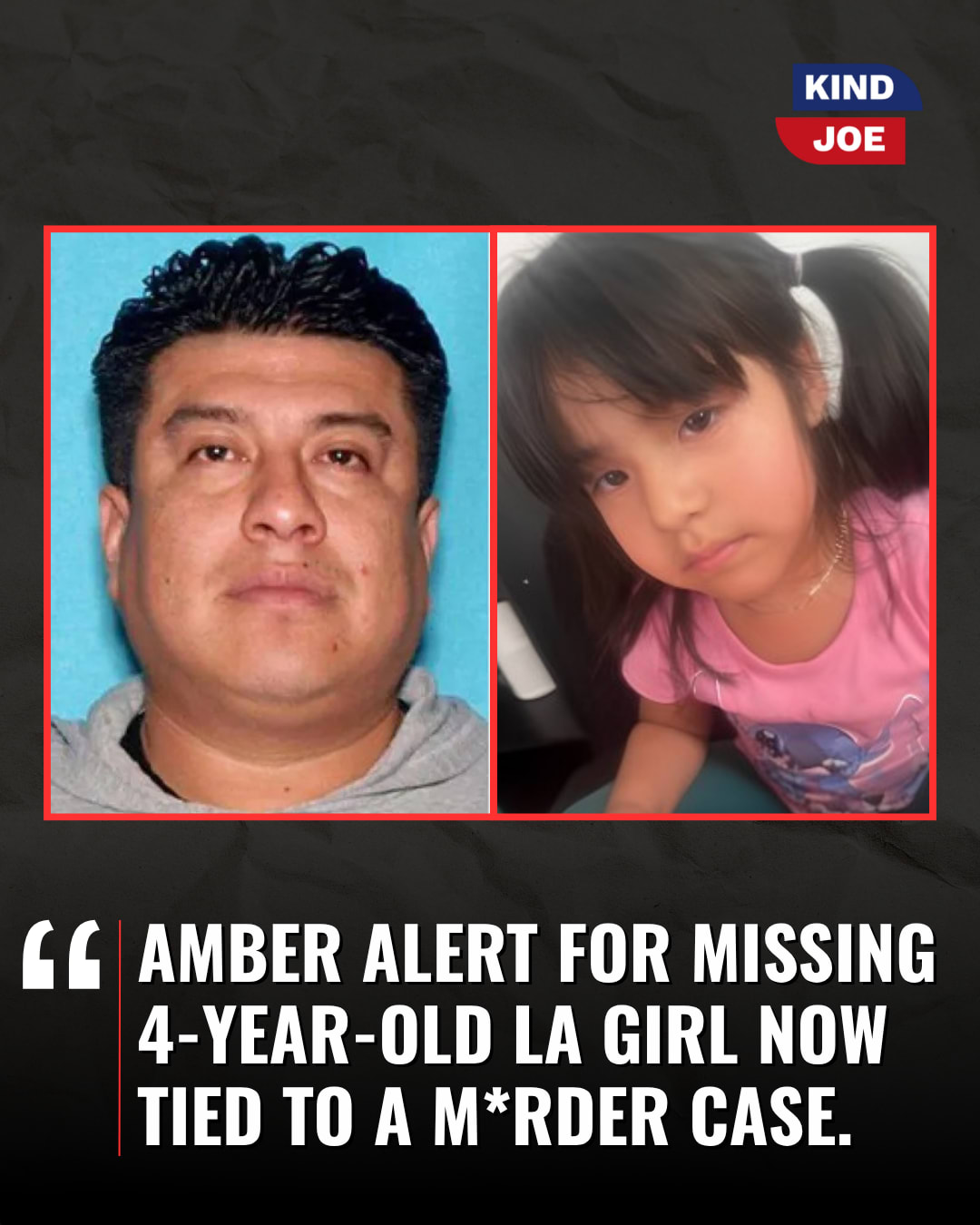 Amber Alert for missing 4-year-old LA girl now tied to a murder case.