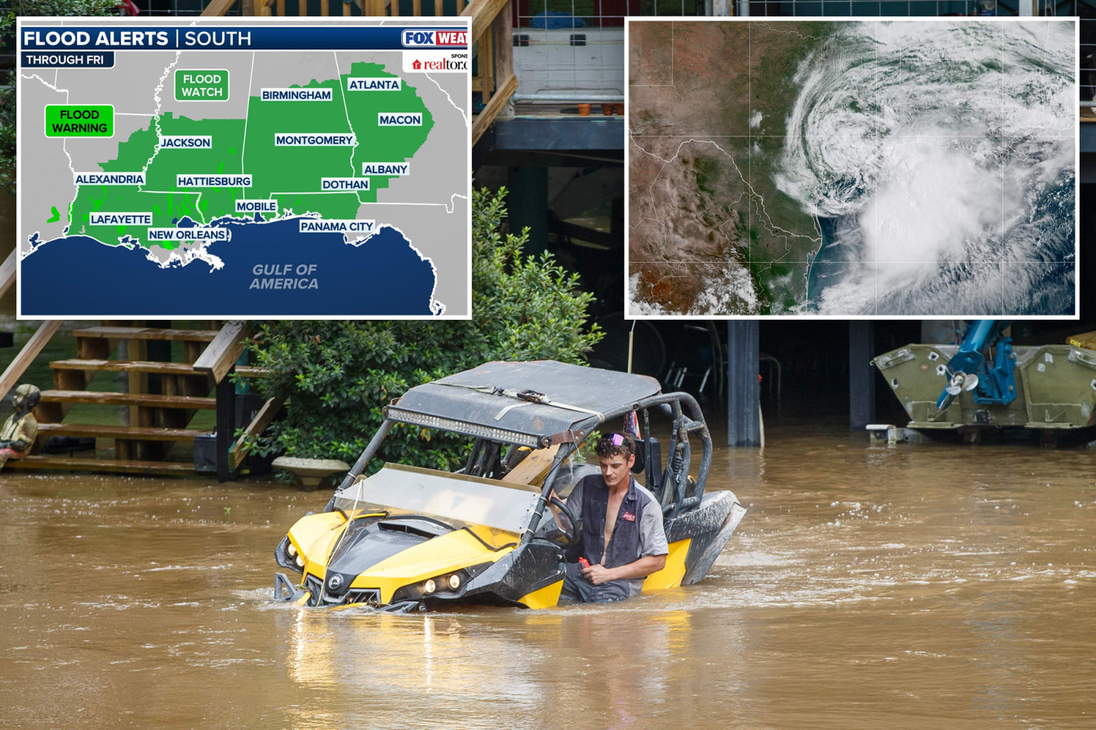 A slow storm is drowning the South while families wait for the water to stop