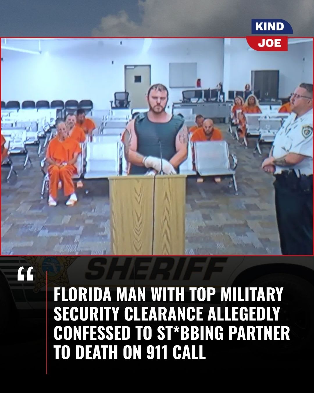 Florida man with top military security clearance allegedly confessed to stabbing partner to death on 911 call