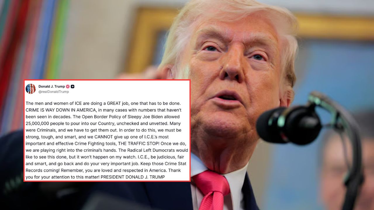 President Trump Backs ICE Traffic Stops,  Calls Traffic Stops Effective in Removing Criminal Illegal Immigrants