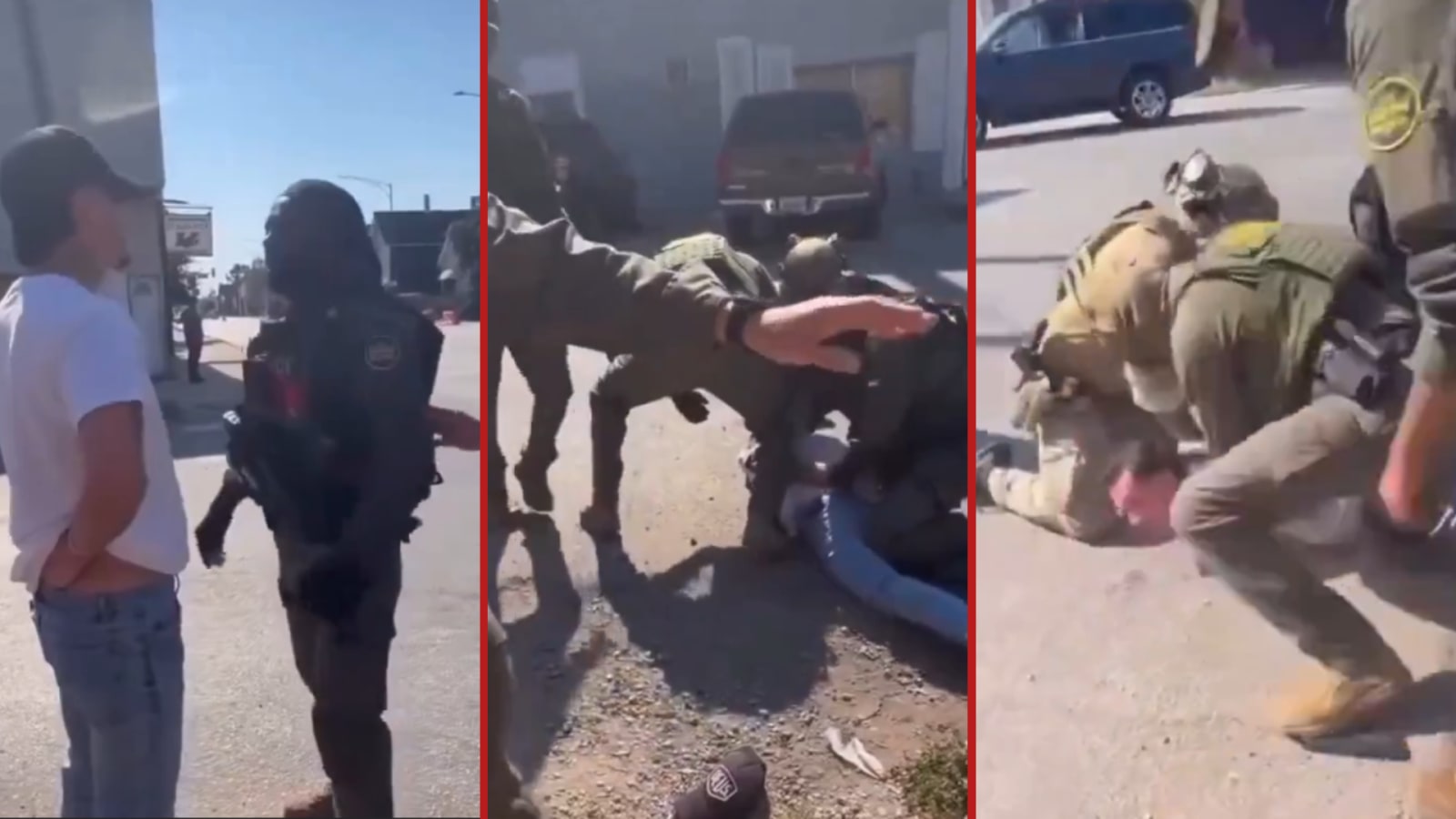 Federal Agents Take Man to Ground in Chicago Street Confrontation After He Refuses Repeated Orders to Step Back