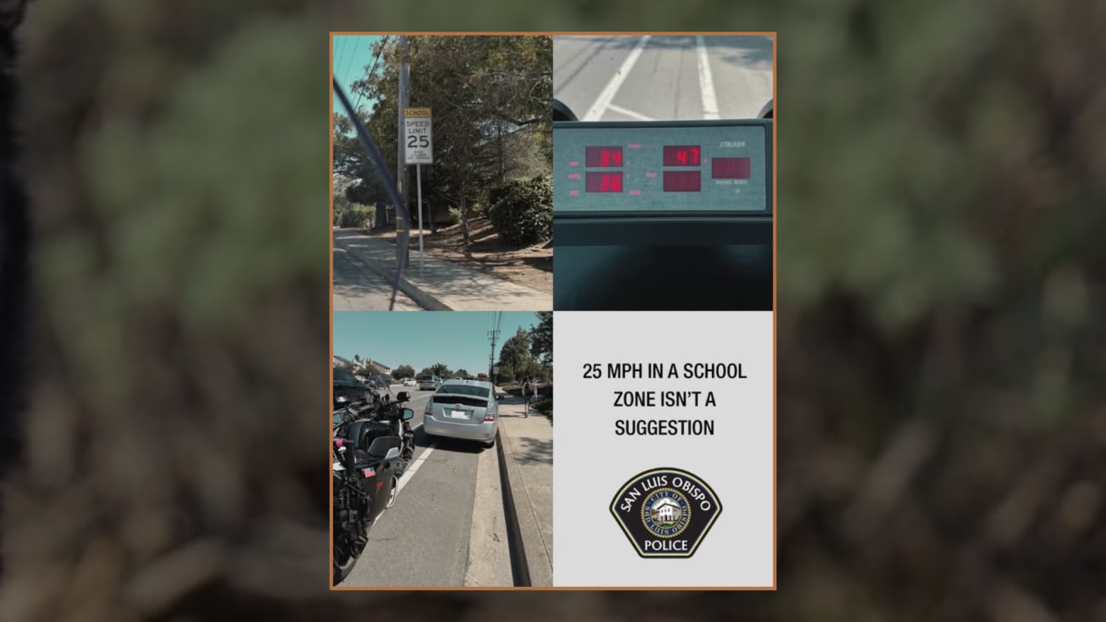 Police Clock Driver Going 47 MPH in a 25 MPH School Zone
