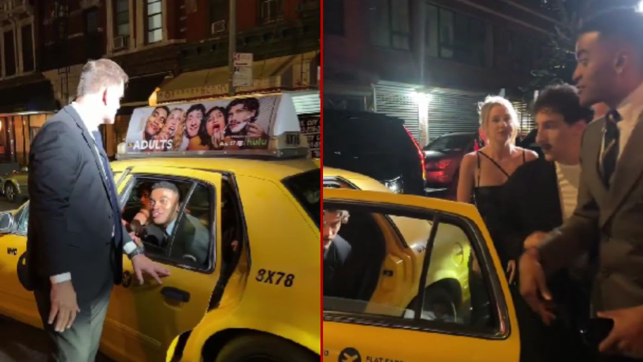 ‘Adults’ cast arrives at the Season 2 premiere in New York City by taxi and Pulls Off ‘can’t pay the fare’ Stunt