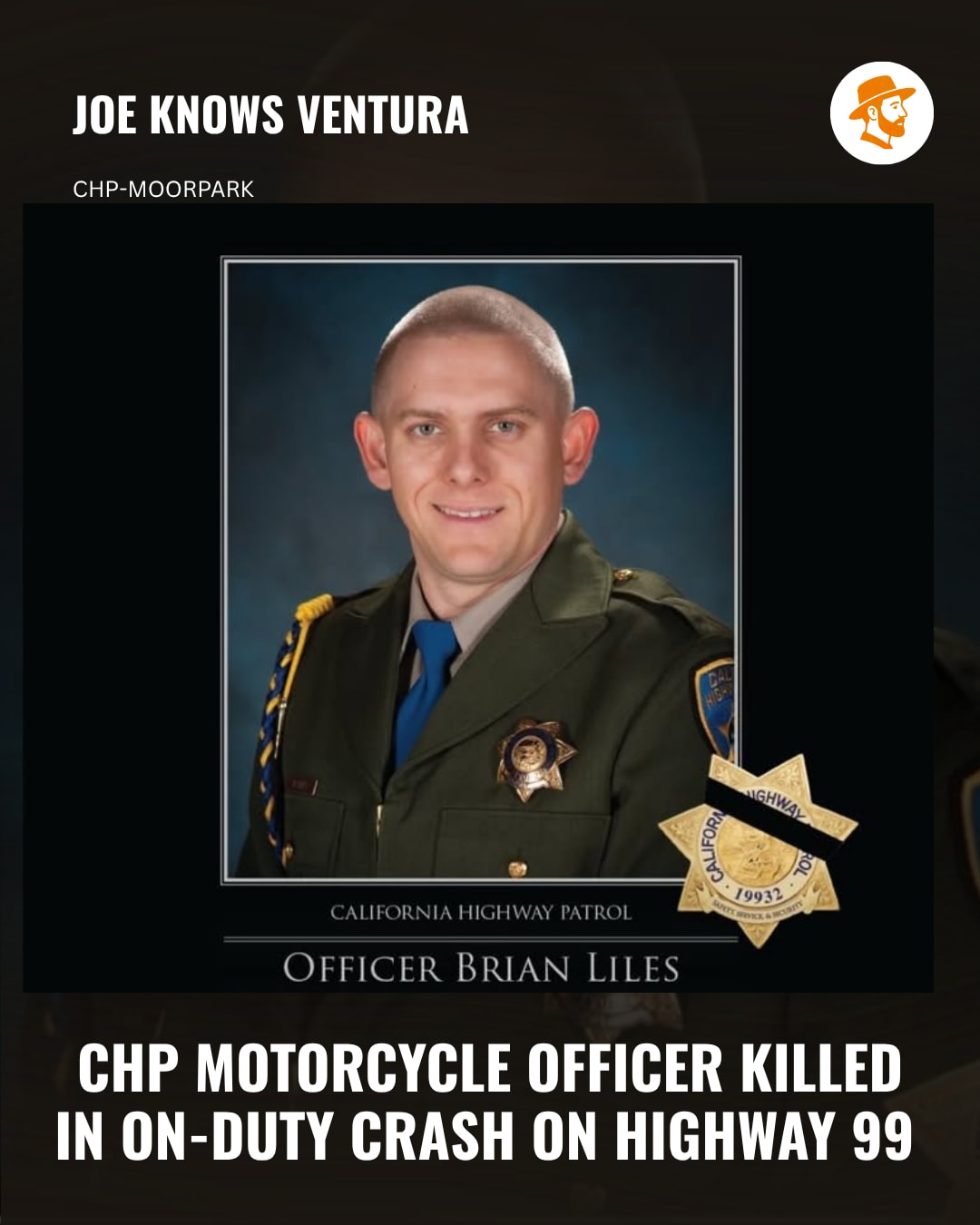 chp motorcycle officer brian liles killed in line of duty crash on highway 99