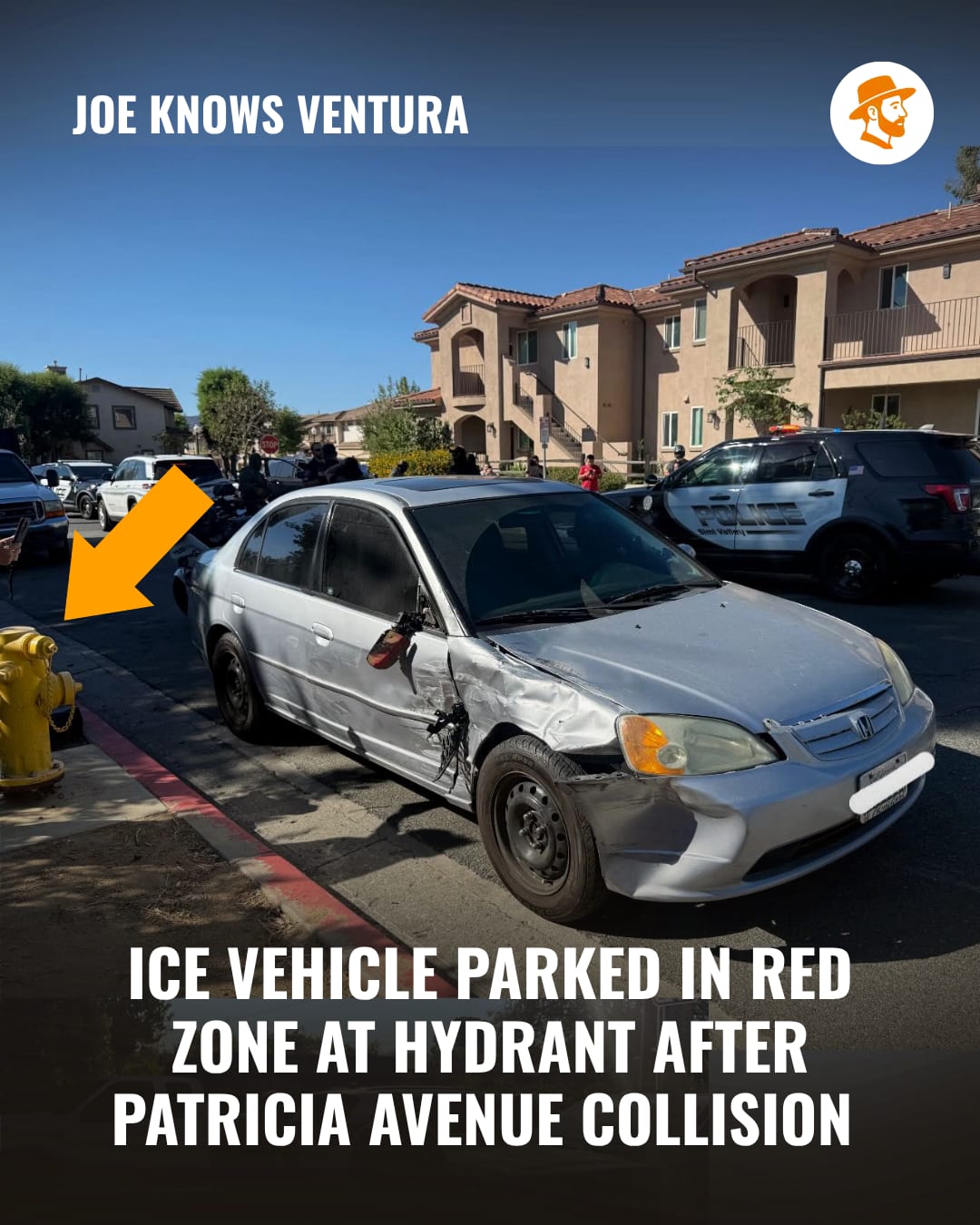 simi valley police respond to traffic collisions involving ice vehicles following federal operation