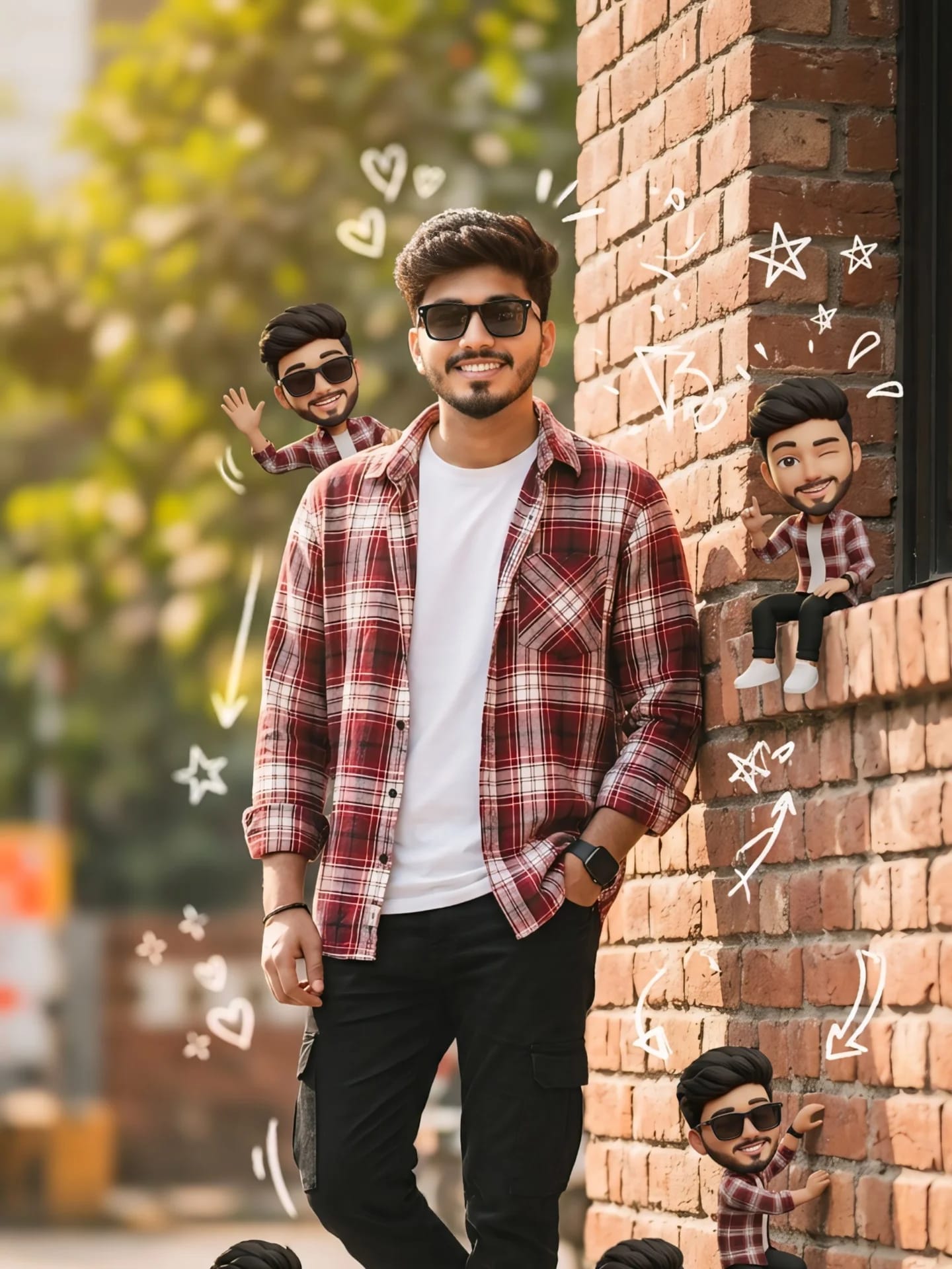 3D Mini Clone Doodle Portrait – man in a t-shirt, AI image made with Nano Banana Pro