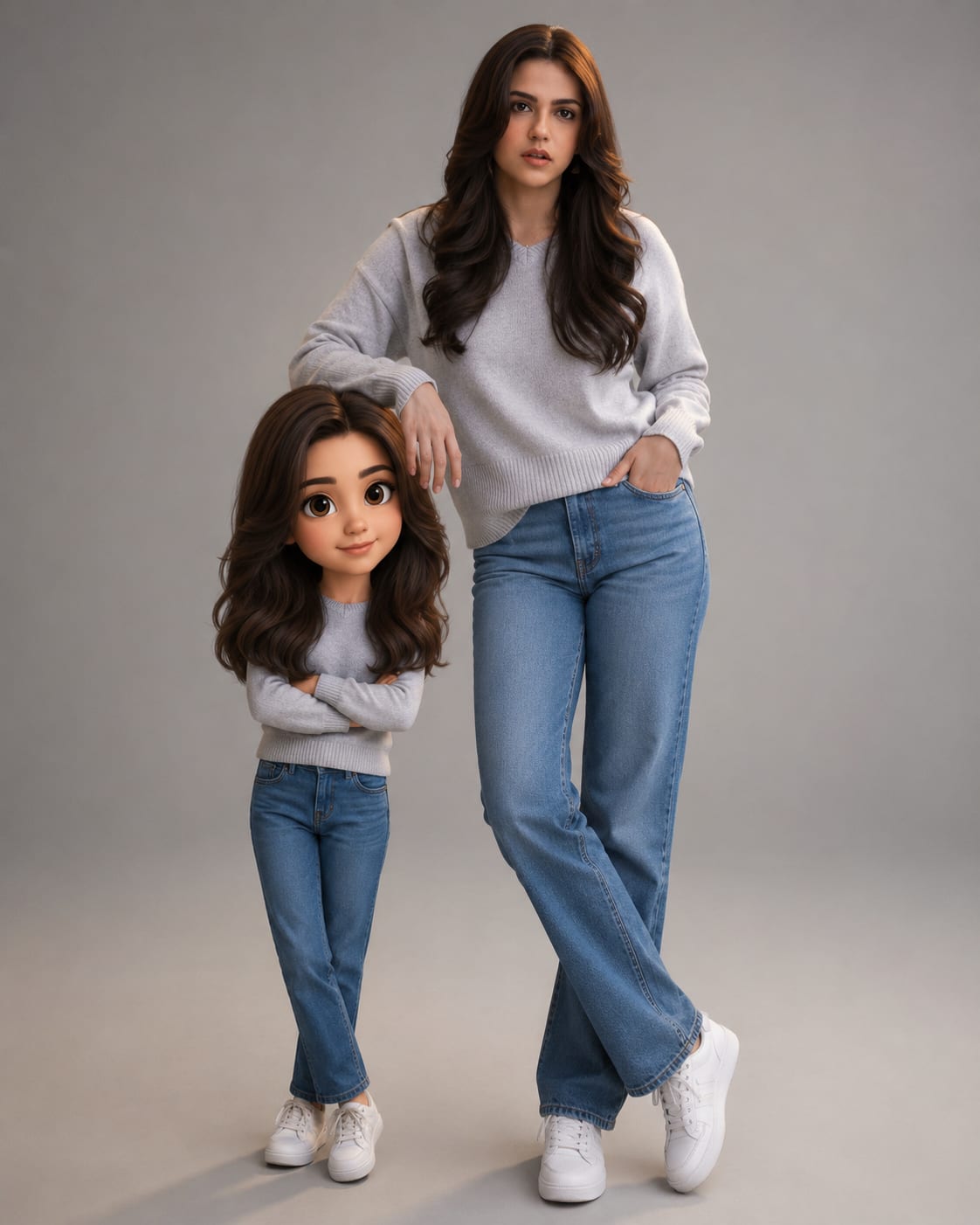 3D Mini Me Studio Portrait – in a photo studio, AI image made with ChatGPT
