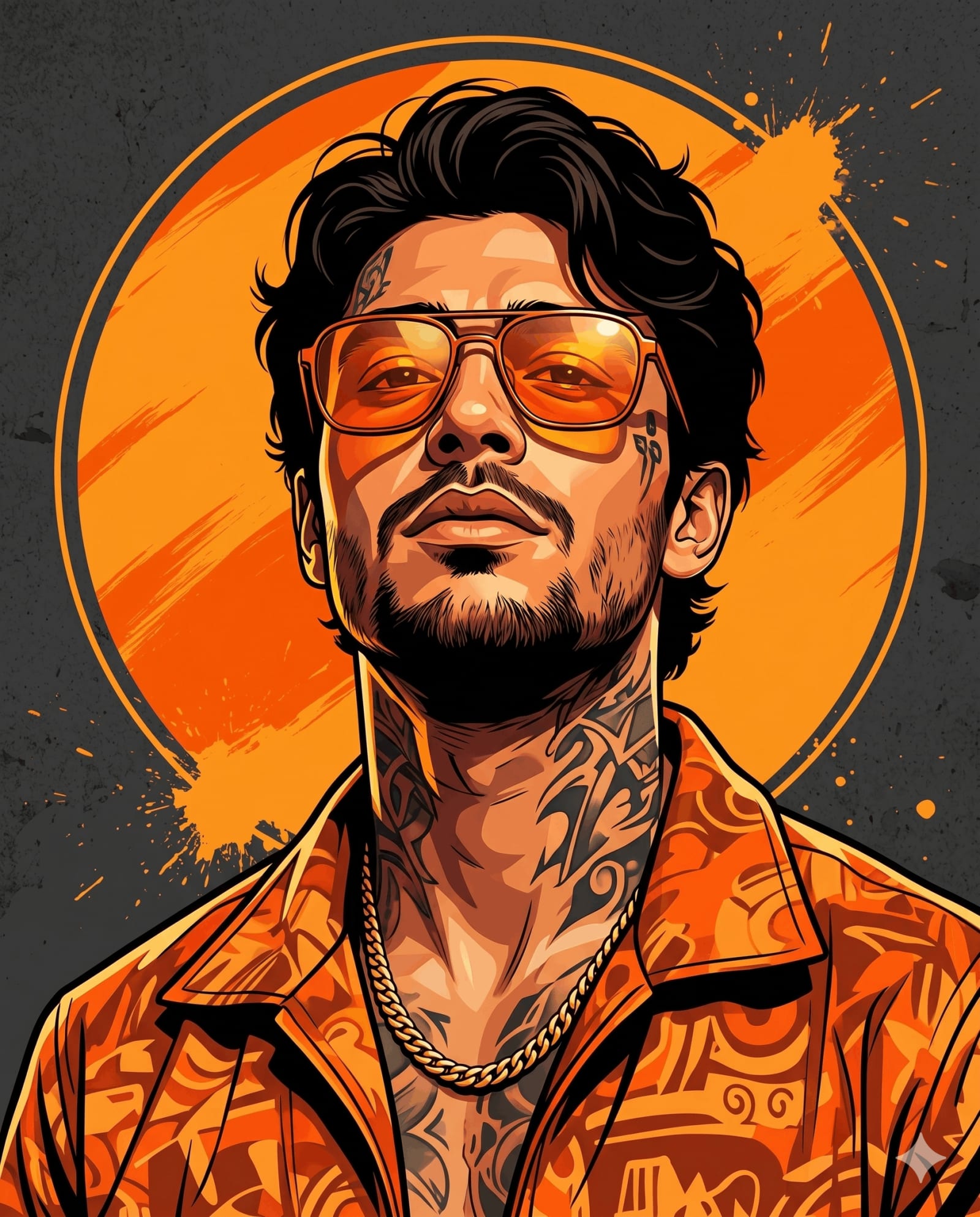 Urban Street Art Streetwear Portrait – in a city street, AI image made with Nano Banana Pro