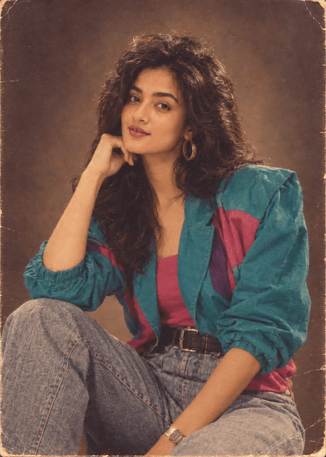 1980s Analog Studio Portrait – in a photo studio, AI image made with ChatGPT