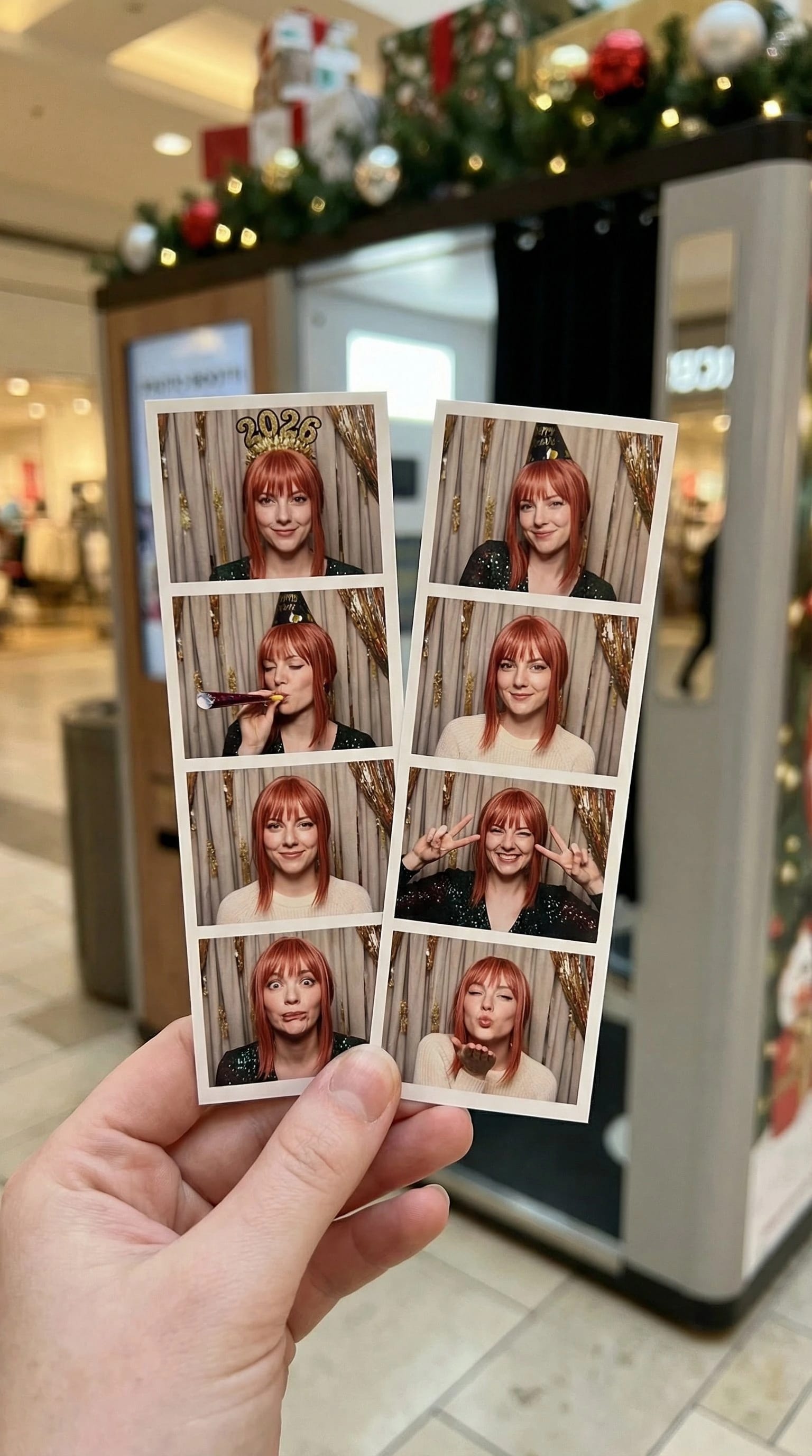 New Year Photo Booth Strip, AI image made with Nano Banana Pro