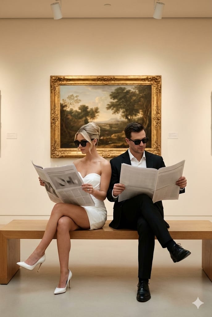 Luxury Couple Editorial Campaign (JSON) – couple in an open field, AI image made with Nano Banana Pro