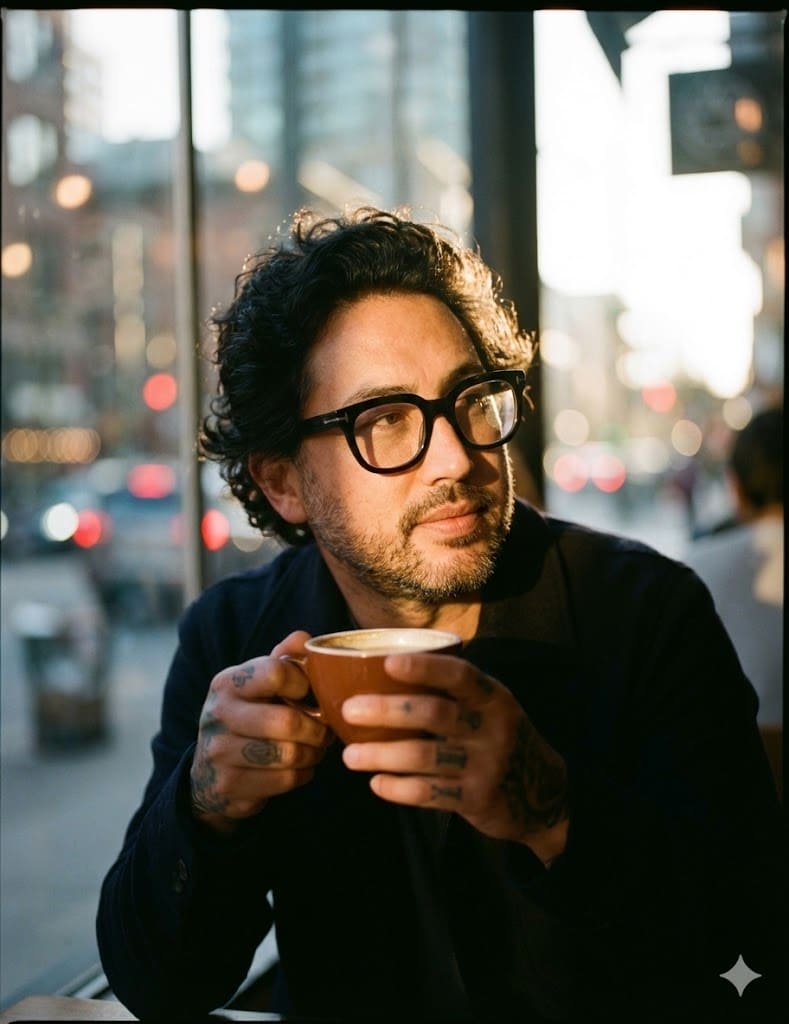 Kodak Portra Emotional Film Street Portrait – in a city street, AI image made with Nano Banana Pro