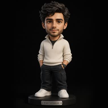 Premium 3D Collectible Figure – in a photo studio, AI image made with Nano Banana Pro