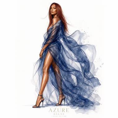 Watercolor Fashion Sketch Portrait, AI image made with Nano Banana Pro