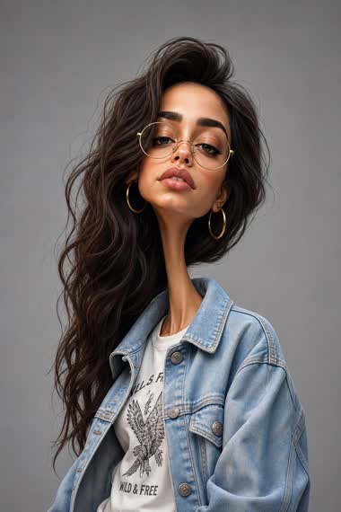 Stylized 3D Caricature Portrait – in a photo studio, AI image made with Nano Banana Pro