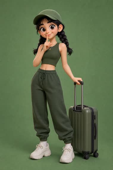 Stylized 3D cartoon character portrait – in a photo studio, AI image made with Nano Banana Pro