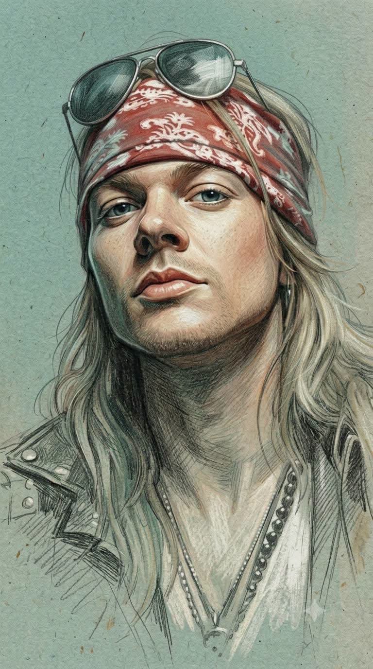 Colored Pencil Portrait on Recycled Paper – in a museum, AI image made with Nano Banana Pro