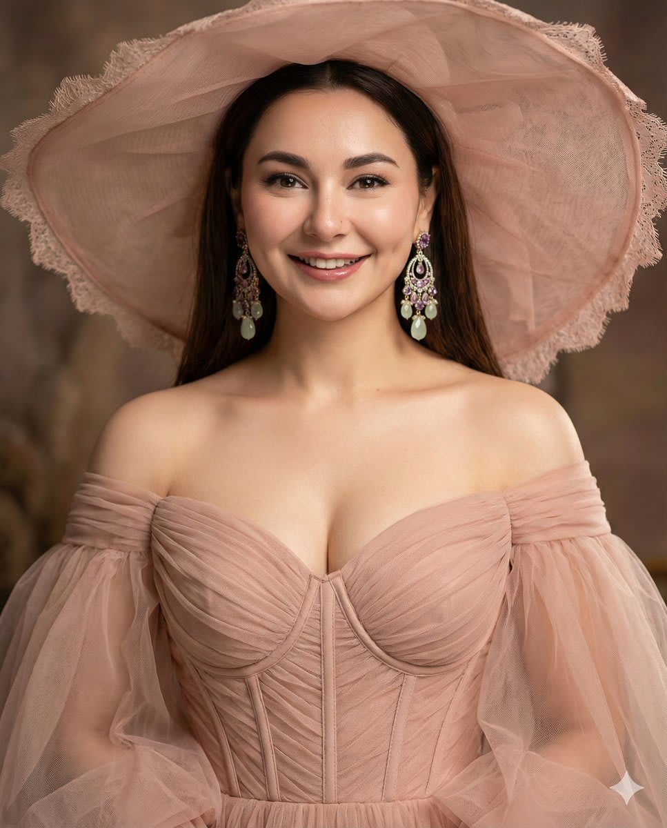 Couture Portrait of South Asian Woman in Bandage Gown – woman in a gown in a photo studio, AI image made with Nano Banana Pro