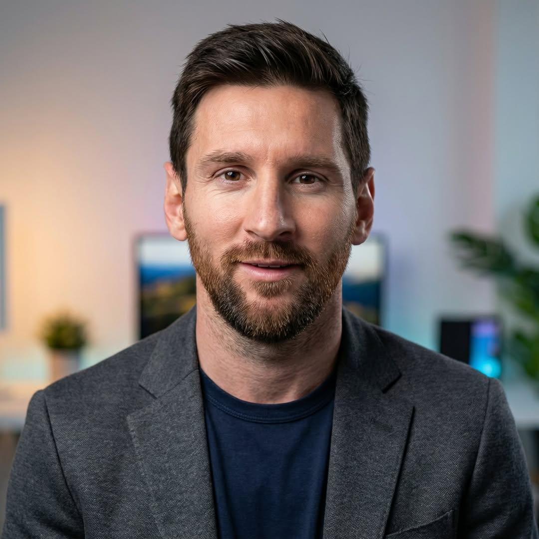Ultra-Realistic Professional Headshot for Creator Economy – in a photo studio, AI image made with Nano Banana Pro