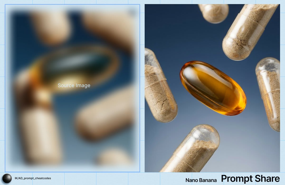 Macro Product Shot of Capsules and Softgel – in a photo studio, AI image made with Nano Banana Pro