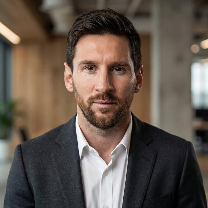 Ultra-Realistic Corporate Executive Portrait – man in a blazer in an office, AI image made with Nano Banana Pro